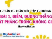Lý thuyết Toán 11 Bài 1: Cách xác định mặt phẳng và các...